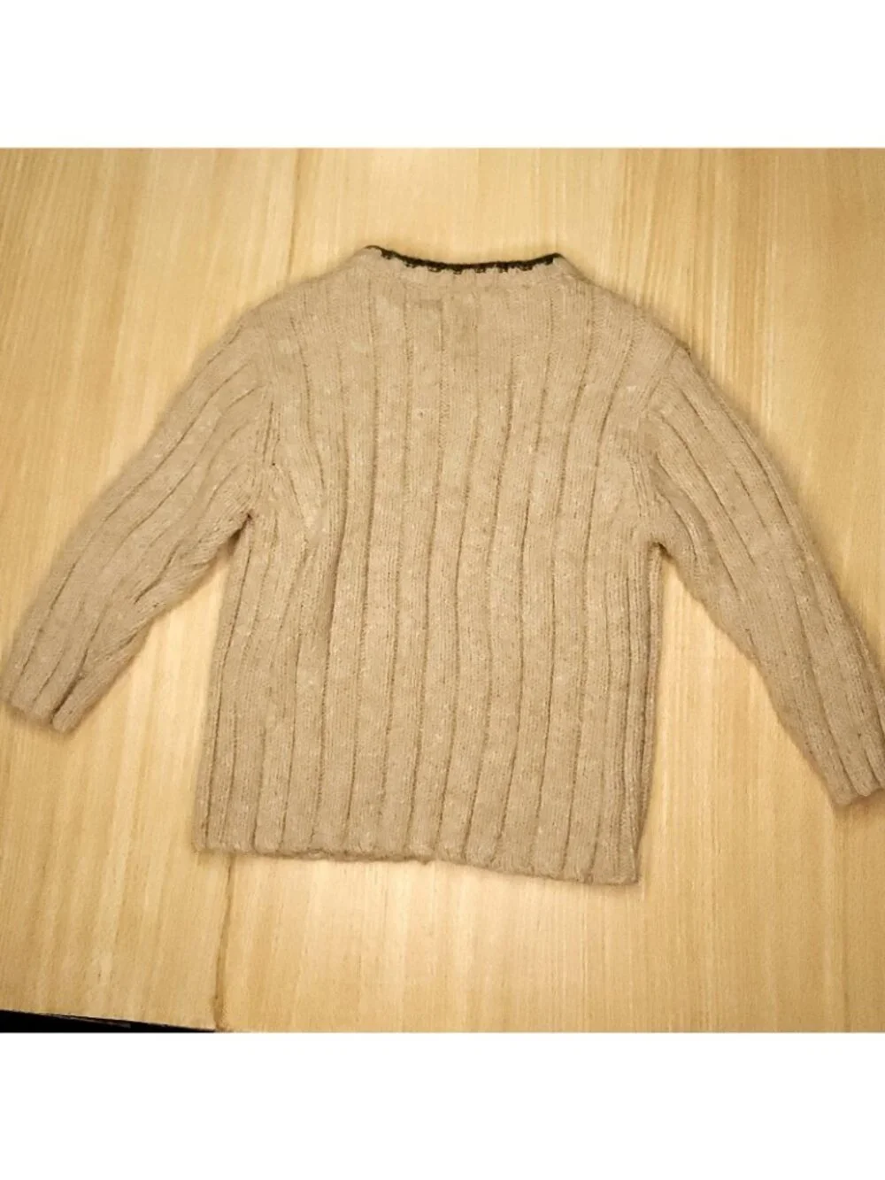 Baby Gap Toddler Boys Cream Brown Wool Blend Sweater 2